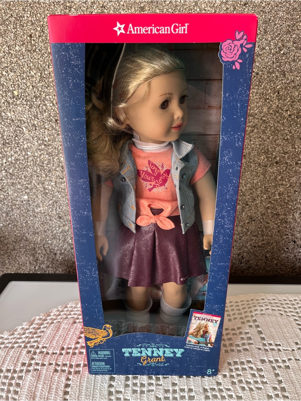 American Girl Tenney Grant Doll in Pink, Purple and Denim Outfit
